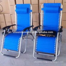 Adjustable position folding deck chair